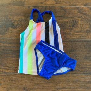 Girl 2 piece blue swimsuit